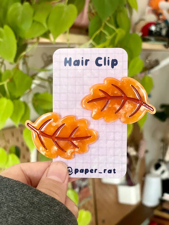 Autumn Leaf Hair Clip Barrette - Image 3
