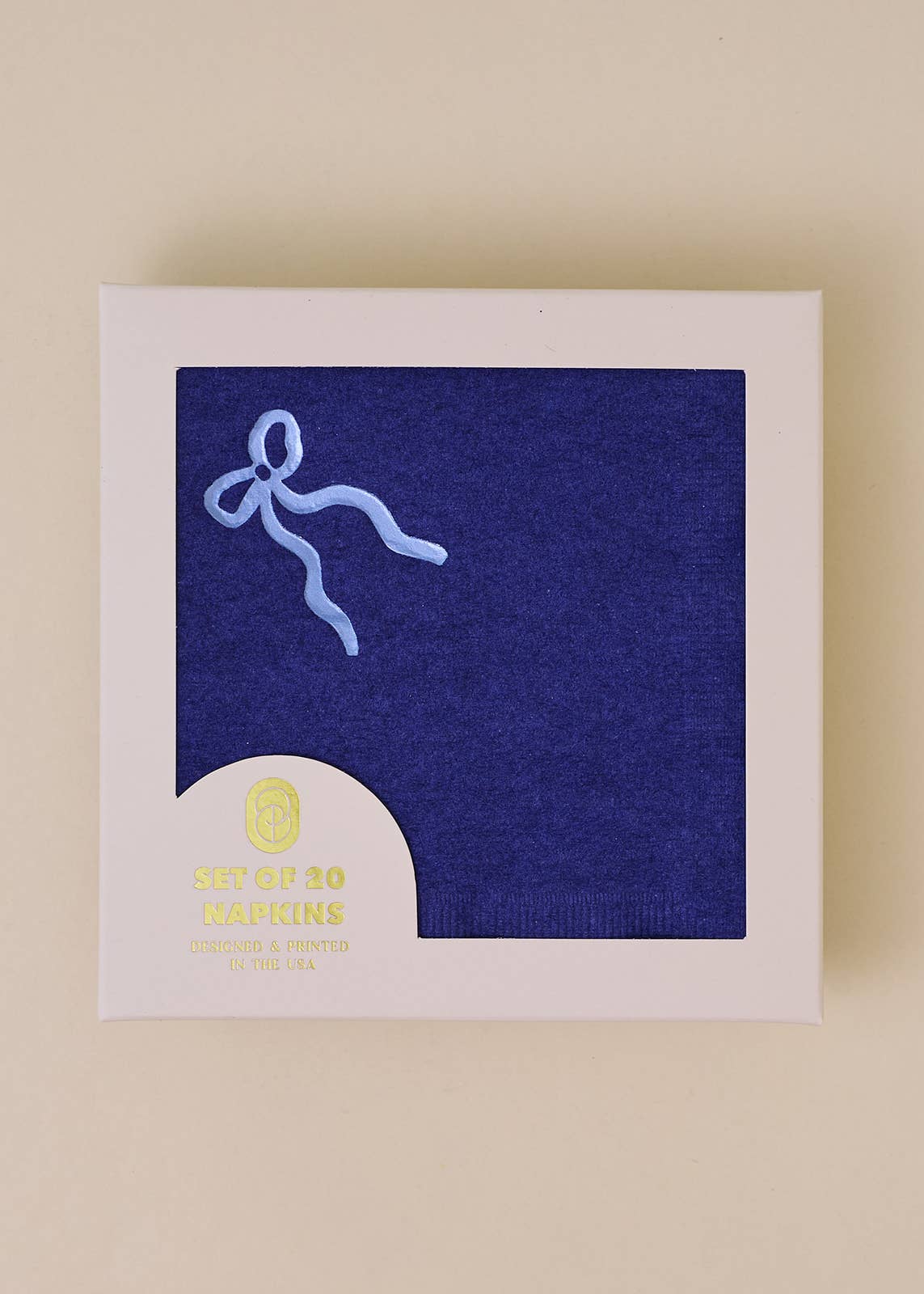 Coquette Navy Bow Paper Napkin Set - Image 4