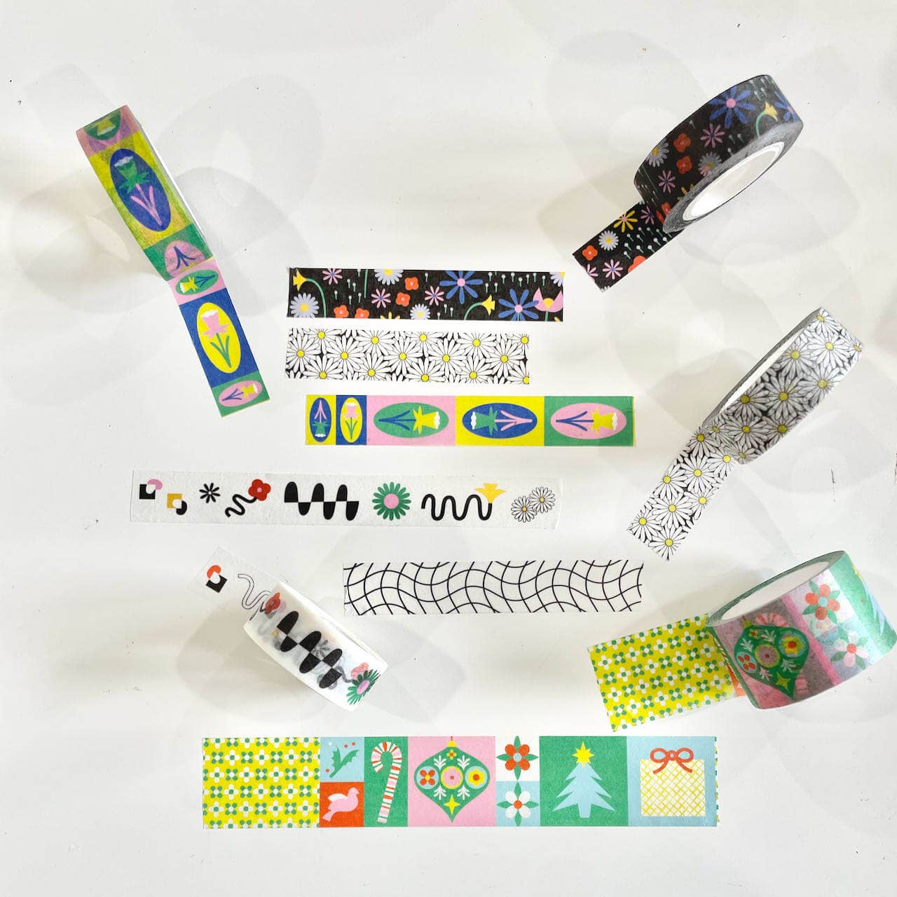 Squiggle Fleurs Abstract Floral Washi Tape - Image 4
